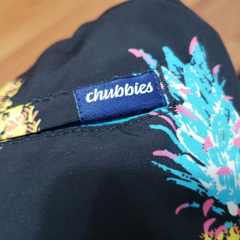 CHUBBIES Pineapple Sundaes Print Black Swim Shorts‎